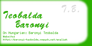 teobalda baronyi business card